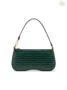 Women's Vegan Leather Shoulder Handbag with Zip Closure